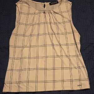 Ivanka Trump White and Black Checkered Blouse